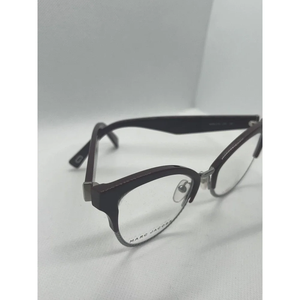 Marc Jacobs Cat‎ Eye Eyeglasses Frames Burgundy Silver Designer Glasses